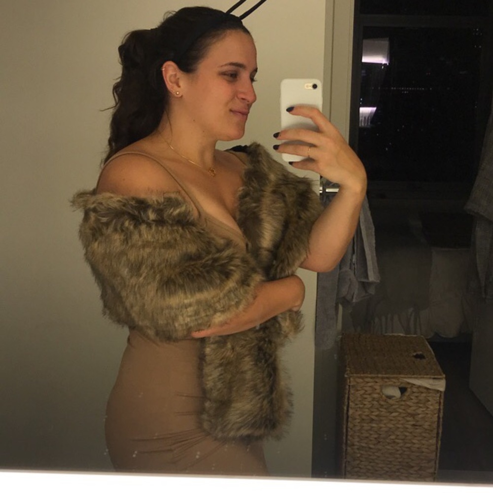 faux fur wrap